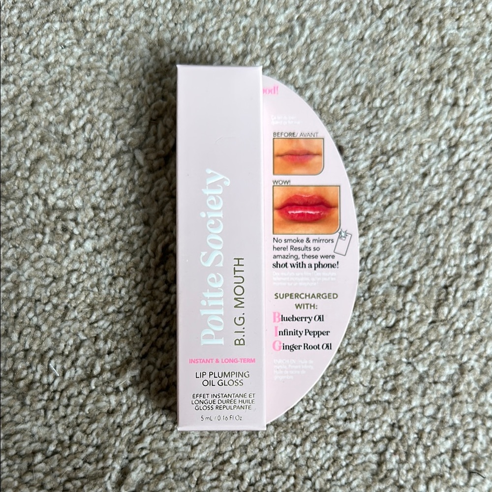 Polite society B.I.G. Mouth Lip Plumping Gloss